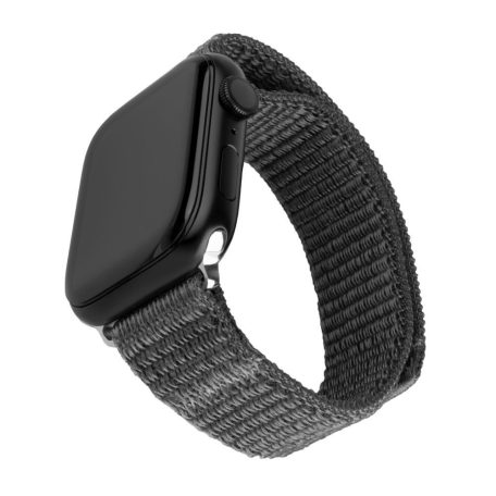 FIXED nylon sportos óraszíj Apple Watch 38/40/41mm-es okosórához, sötétszürke FIXNST2-436-GR