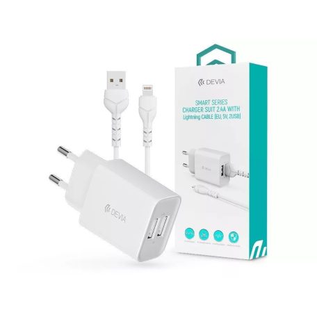 Devia ST361395 Smart Charger+ 1m Lightning Cable White