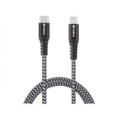   Sandberg Survivor Charging Cable PD 20W USB-C to Lightning 1m Black/White