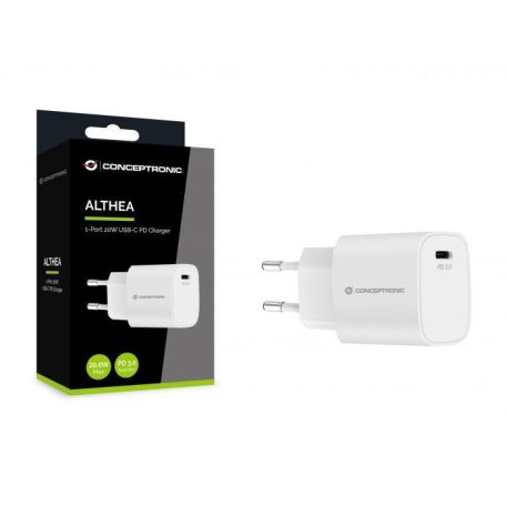 Conceptronic  ALTHEA14W 1-Port 20W USB-C Charger White