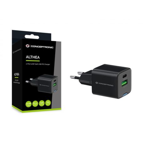 Conceptronic  2-Port 20W USB Charger Black