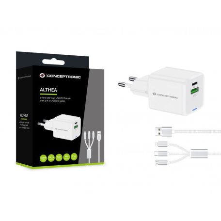 Conceptronic  2-Port 33W USB Charger White