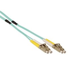   ACT Multimode 50/125 OM3 duplex ruggedized fiber cable with LC connectors 40m Blue