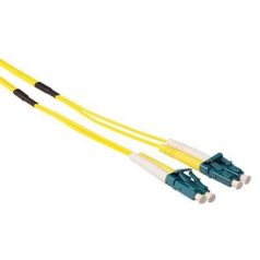   ACT Singlemode 9/125 OS2 duplex ruggedized fiber cable with LC connectors 30m Yellow