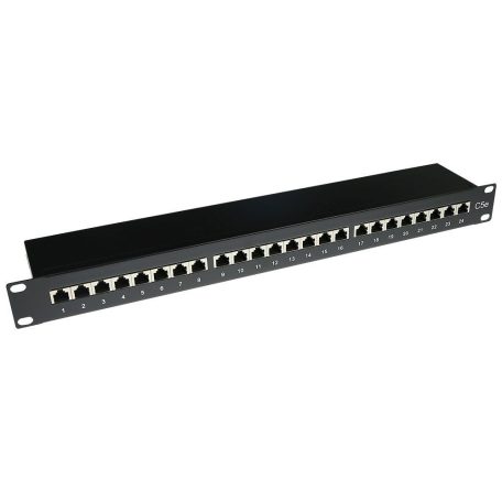 ACT 24-port Patch Panel 1U Black