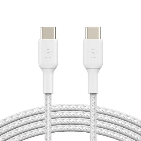 Belkin BoostCharge Braided USB-C to USB-C Cable 2m White