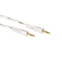   ACT High quality audio connection cable 1x 3,5 mmm jack male to 1x 3.5mm stereo jack male 10m Transparent