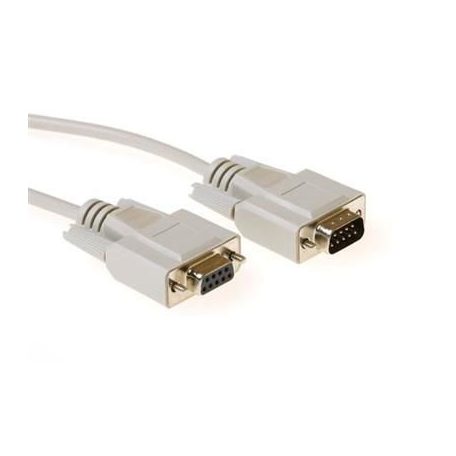 ACT Serial 1:1 connection cable 9 pin D-sub male - 9 pin D-sub female 20m White