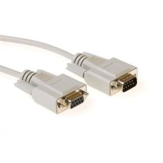   ACT Serial 1:1 connection cable 9 pin D-sub male to 9 pin D-sub female 5m Ivory