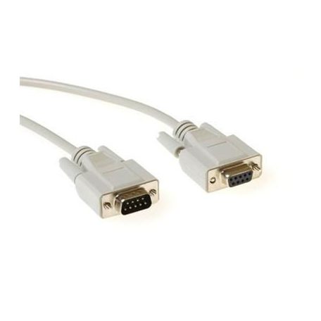 ACT Serial printer cable 9 pin D-sub male to 9 pin D-sub female 1,8m Ivory