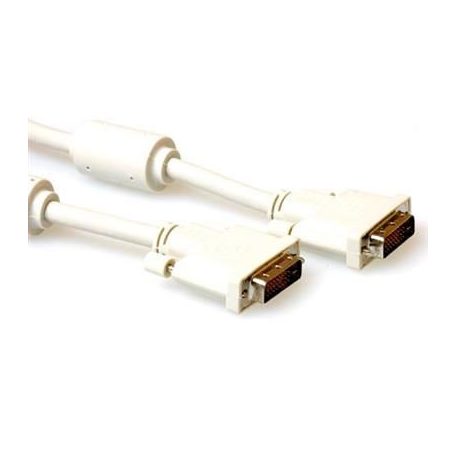 ACT DVI-D Dual Link cable male to male High Quality 3m Ivory