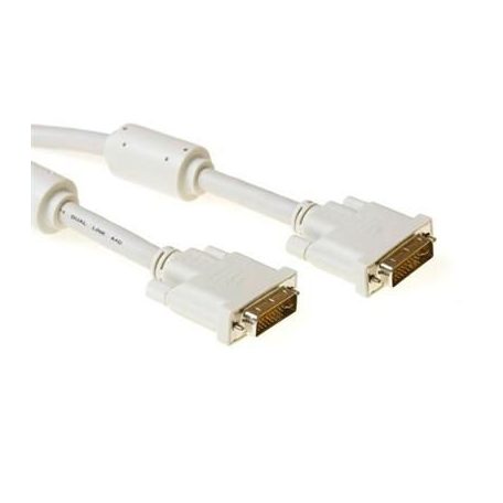 ACT DVI-I Dual Link cable male to male High Quality 2m Ivory