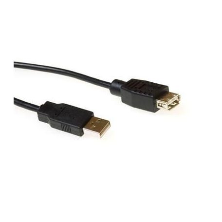 ACT USB 2.0 A male to USB A female 0,5m Black