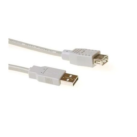 ACT USB 2.0 A male to USB A female 0,5m Ivory