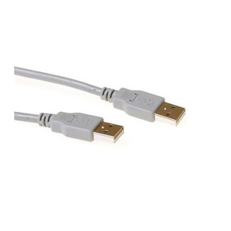 ACT USB 2.0 A male to USB A male 2m Ivory