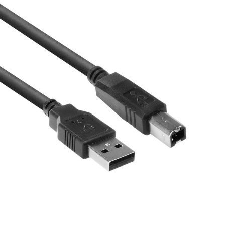 ACT USB 2.0 A male to USB B male 1,8m Black