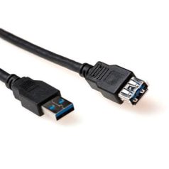 ACT USB 3.0 A male to USB A female 1,5m Black