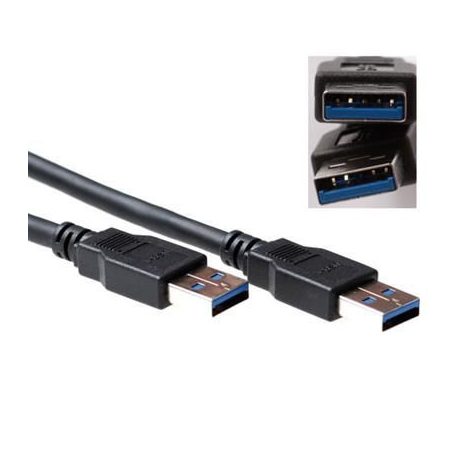 ACT USB 3.0 A male to USB A male 5m Black