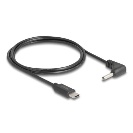 DeLock USB Type-C Power Cable to DC 3.5 x 1.35 mm male angled 1,5m Black