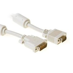   ACT High quality Conversion cable DVI-A male to VGA male 2m Ivory