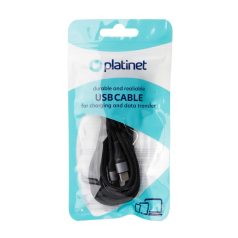 Platinet USB-C to USB-C 42W Braided Cable 2m Black