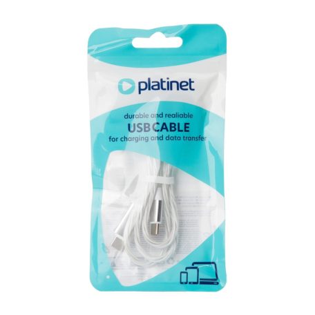 Platinet USB-C to USB-C 60W LED Cable 1m White