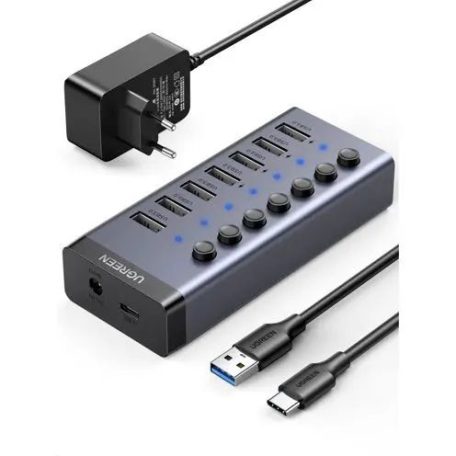 UGREEN 7-Port USB 3.0 Hub Grey/Black