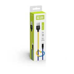 ColorWay USB to MicroUSB (national) 2.4A 1m Blue Yellow