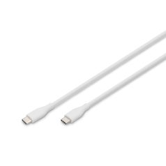   Digitus USB-C Silicone charging cable USB-C to USB-C USB 2.0 60W 0,5m White