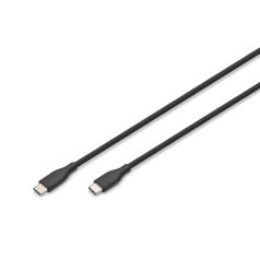   Digitus USB-C Silicone charging cable USB-C to USB-C USB 2.0 60W 2m Black