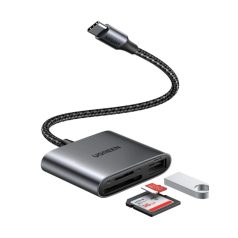 UGREEN USB-C to SD/TF + USB2.0 Memory Card Reader Black