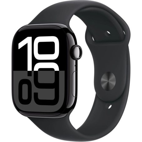 Apple Watch S10 GPS 46mm Jet Black Alu Case with Black Sport Band M/L