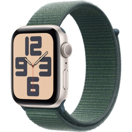 Apple Watch SE2 v3 GPS 40mm Starlight Alu Case with Lake Green Sport Loop