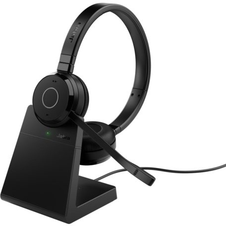 Jabra Evolve 65 TE MS Stereo Bluetooth Headset + Charging Stand Black