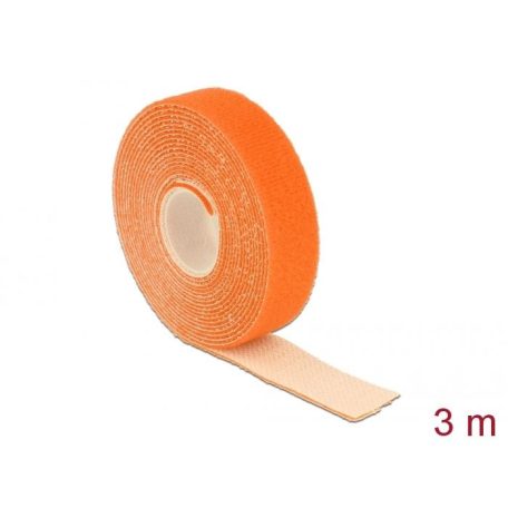 DeLock Hook-and-loop tape on roll L 3m x W20mm Orange