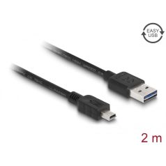   DeLock Cable EASY-USB 2.0 Type-A male > USB 2.0 Type Mini-B male 2m Black