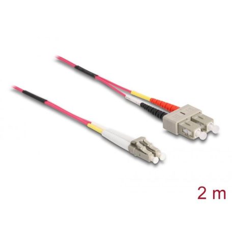 DeLock Cable Optical Fibre LC > SC Multi-mode OM4 2m