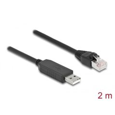   DeLock Serial Connection Cable with FTDI chipset USB 2.0 Type-A male to RS-232 RJ45 male 2m Black