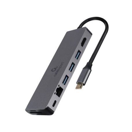 Gembird A-CM-COMBO5-05 USB Type-C 5-in-1 Multi-Port Adapter Space Grey