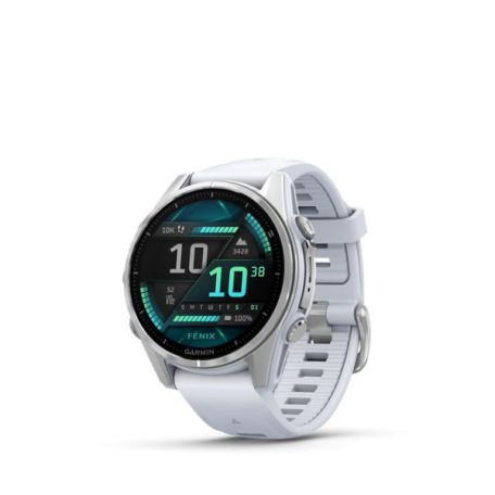 Garmin fenix 8 Silver with Whitestone Silicone Band