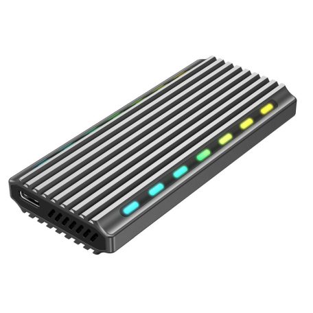 Gembird EE2280-U3C-03 M.2 NVMe RGB drive USB3.1 enclosure Black