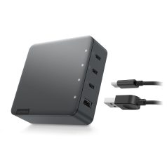 Lenovo Go 130W Multi-Port Charger Storm Grey