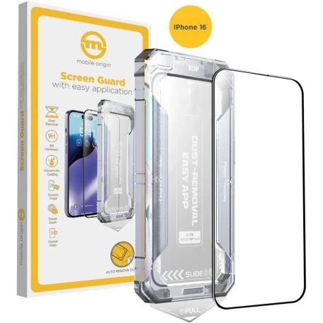 Mobile Origin Screen Guard with easy application iPhone 16 Yellow