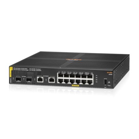 HP Aruba 6000 12G 12-Port PoE Switch Black