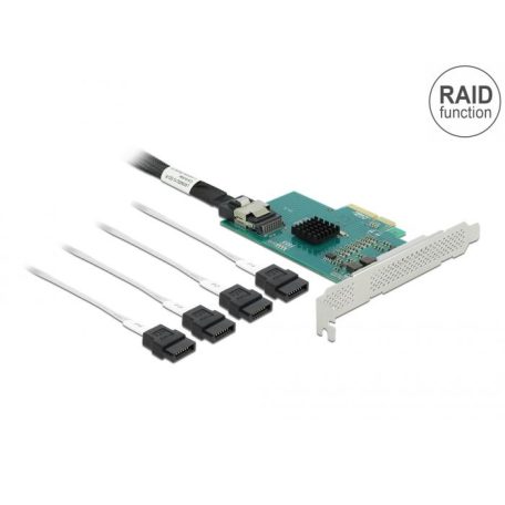 DeLock PCI Express x4 Card to 4x SATA 6 Gb/s RAID and HyperDuo Low Profile Form Factor