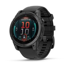 Garmin Fenix E Slate Grey steel with Black silicone band