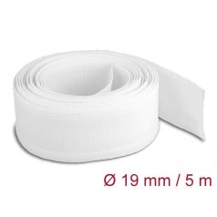   DeLock Braided Sleeving with Hook-and-Loop Fastener 5x19mm White