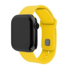   FIXED Sporty szilikon szíj az Apple Watch 42/44/45mm-es okosórákhoz, sárga