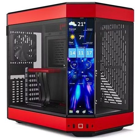 HYTE Y60 Tempered Glass Black Cherry + Y60 DIY LCD panel