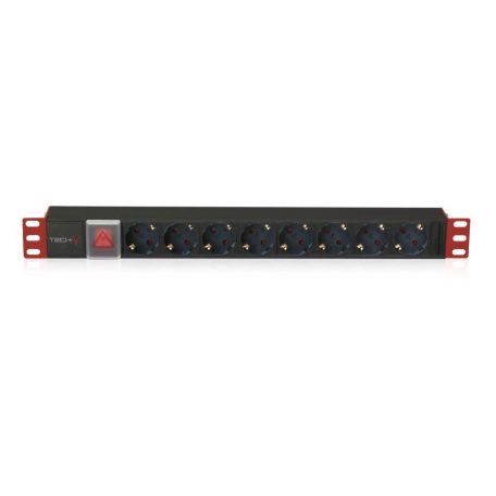 TECHLY  PDU for 19" Rack 8 Schuko sockets with switch 1HE